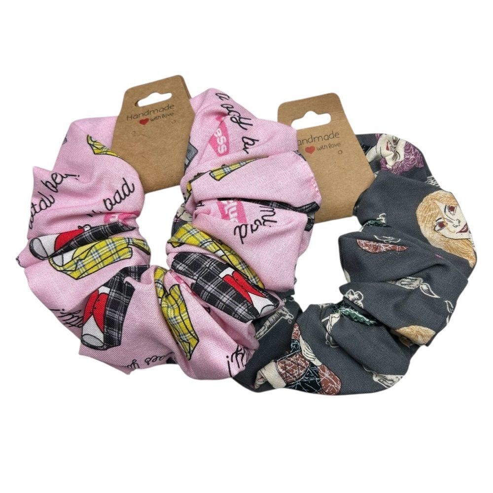 Scrunchies 2-Pack Handmade Clueless & Hocus Pocus